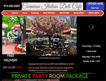 Tablet Screenshot of carminescatering.com